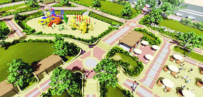 The implementation of parks and gardens on an area of 20 million square meters 